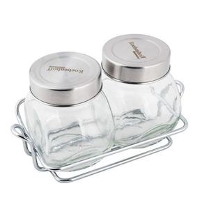 유리 양념병 (2p-8x6x8.5cm) 거치대 포함 소스통