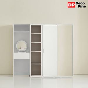 데코파인 디나 슬라이딩 옷장 2200 N세트 화장대 전신 거울 오픈