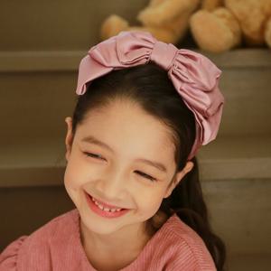 럭키밤비네 여아 아동용 올리비아 실키 리본헤어밴드 2컬러