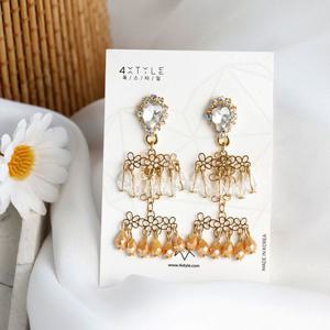 (핸드메이드) 플로럴 비즈 귀걸이