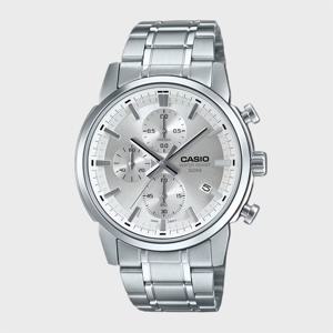 CASIO 카시오 MTP-E510D-7A 크로노그래프 실버 메탈 남성시계