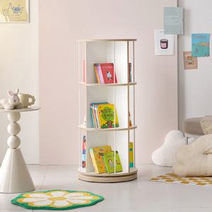 비앙스 VONI 자작엣지 원형 회전책장 3단