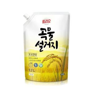 애경 트리오 곡물설거지 우리쌀겨 1.2L 리필