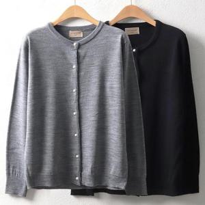 빅사이즈여성의류 라운드 펄 가디건 RM4278 진주 버튼 봄 가을 가을옷