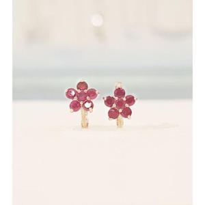 볼라레 세이브존01 14K플라워레드 귀걸이 GE145