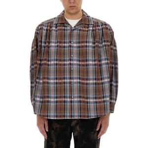 에이아이이 남성 브라운 면 시어서커 긴팔 셔츠 OT726_ABLUE