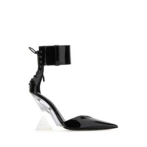 디 아티코 여성 블랙 Morgan 레더 앵클스트랩 힐 242WS627L081 100