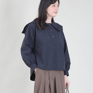 애비뉴투지 엄마옷 와이드 세일러 카라 봄 가을 블라우스 B10428