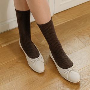 엘리자베스스튜어트 양가죽 리본 셔링 플랫  EBAL141514