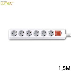 안전커버 1.5M 루넥스 멀티탭 스위치 6구 2호