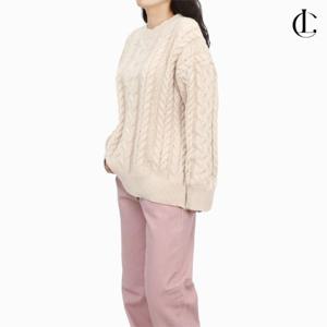 엘케이트 여자 니트티 긴팔티 베이직 라운드 꽈배기 니트 LCR091