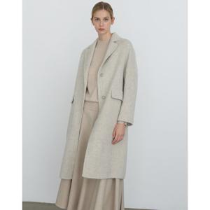 닥스 여성 24FW 가격인하알파카100% 그레이 멜란지 히든버튼 핸드메이드 롱 코트 DLCO4D009G1