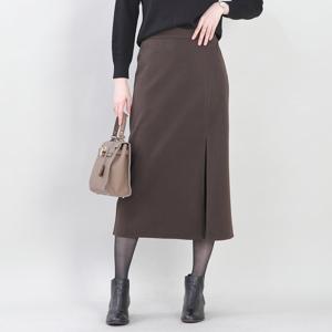 애비뉴투지 엄마옷 옆트임 모직 느낌 기모 겨울 롱 치마 S12401