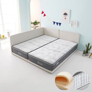 꽃잠 가드1형 패밀리 가족침대 싱글+싱글+CL라텍스20T매트