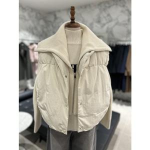 보브 VOV 니트집업카라 배색 패딩베스트 (7114417L011)