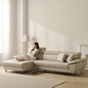 아로미가구 케이트 이태리 천연면피 통가죽 카우치소파