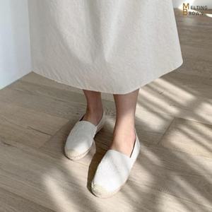 [멜팅브라운] 여성 에스파듀 플랫 슈즈 여자 단화 K324