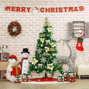 180cm 화이트그린 눈꽃솔잎 트리 풀세트