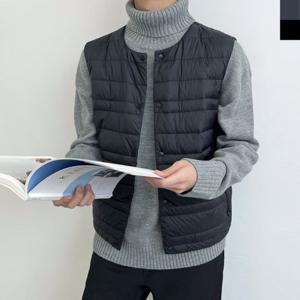 [179st]2L-OTT JW2000 남자경량패딩조끼-투웨이넥라인