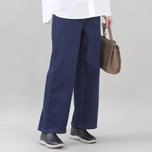 애비뉴투지 엄마옷 털기모 데님 진청 허리밴드 겨울 통바지 청바지 P02540