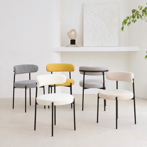 스위터 블랙 인테리어 디자인 패브릭 가죽 카페 식탁의자