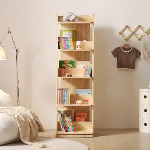 나무뜰 무크 원목 전면 회전책장 4단 MWF355C (착불)