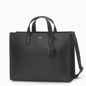 [헤지스] 블랙 참장식 서류형 크로스 겸용 토트백 HJBA5E850BK