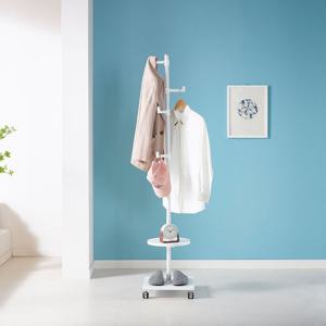 국민튼튼 이동식 원목 미니 행거 WEC-300R 우드 감성 스탠드 2단