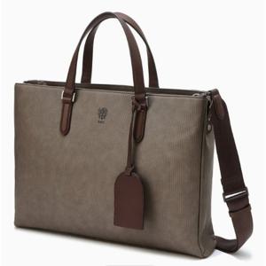 [닥스] 서류가방 엠블럼 베이지 투톤 캔버스 서류가방 DBBA5E0