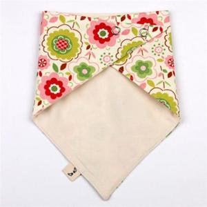 유아스카프 국내제작 순면 스카프빕 큰꽃 오가닉면 턱받이 코튼