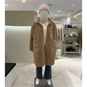 [AB.F.Z] 니트 후드 양털 롱 점퍼 (KSZ1HF02A)