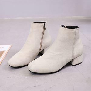 여성 3컬러 정장 스웨이드 미들힐 앵글부츠 MK619