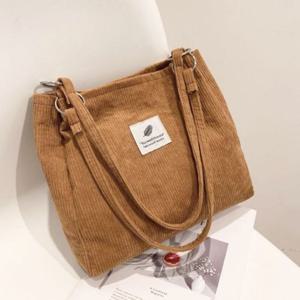 은창)코듀로이 리프 윈터 숄더백 라벨 따뜻 가방 가을