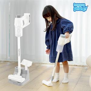 해피플레이 쓱쓱싹싹 화이트 무선 청소기 아기 유아 어린이 역할놀이 장난감