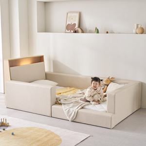 아씨방가구 릴렉스업 저상형 LED 수납 데이베드 아기 침대 SS 독립