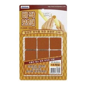 바닥보호대 사각 중 18개입 긁힘방지 의자받침 바닥보호 마루보호 다리받침