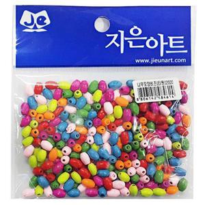 나무 비즈 타원 2봉 비즈공예 재료 팔찌 만들기