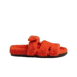 에르메스 시프레 샌들 울스킨   오랑쥬 H222196ZH5