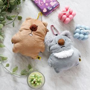 앙증 푹신 파우치형 동물인형 키링 가방걸이 6TYPES