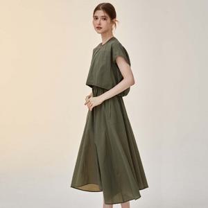 샵앤) 여성 슬리브리스 탑 레이어링 밴딩 시원한 미디 원피스 CL-WOP0292