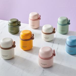 오슬로 브리오슈 푸드자 400ml 스텐 316 보온 도시락 밥 통 미니 이유식 죽통 수저 포