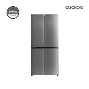 본사직영) 쿠쿠 미식 컬렉션 세미 빌트인 4도어 양문형 냉장고 477L 내부 LED 디스플레이 실버 CRG-CNLR4820MS (방문설치)