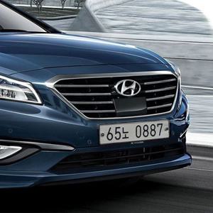 현대 정품 신형 천공 번호판가드 플레이트 순정형 2P