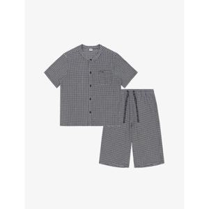 [휠라 언더웨어]링클 체크 남성반팔파자마세트 PJH2609MBLK