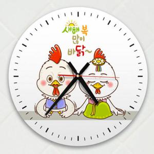 아트박스/꾸밈 ck061-새해복많이바닭_인테리어벽시계벽시계