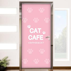 아트박스/꾸밈 cc106-캣카페(고양이카페)_현관문시트지