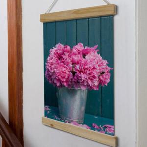 아트박스/꾸밈 ce021-우드스크롤_40CmX60Cm-활짝핀모란