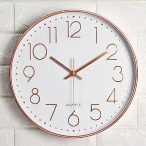아트박스/오리엔탈무드 로즈골드 저소음 벽시계 30cm