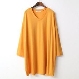 여성 빅사이즈 와이드브이무지면티 NOA599M305