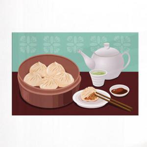 아트박스/꾸밈 ij794-아크릴액자_맛있는찐만두(대형)